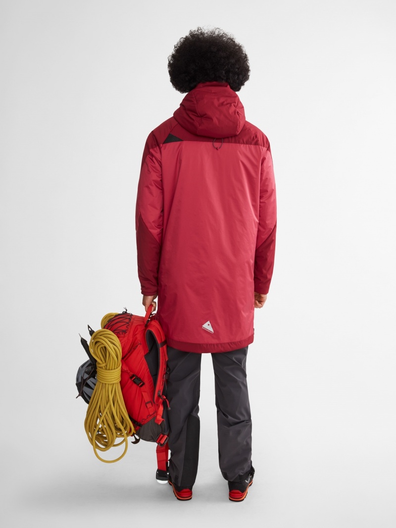 Men Klättermusen Alfheim Parka Red | 04675LAIT