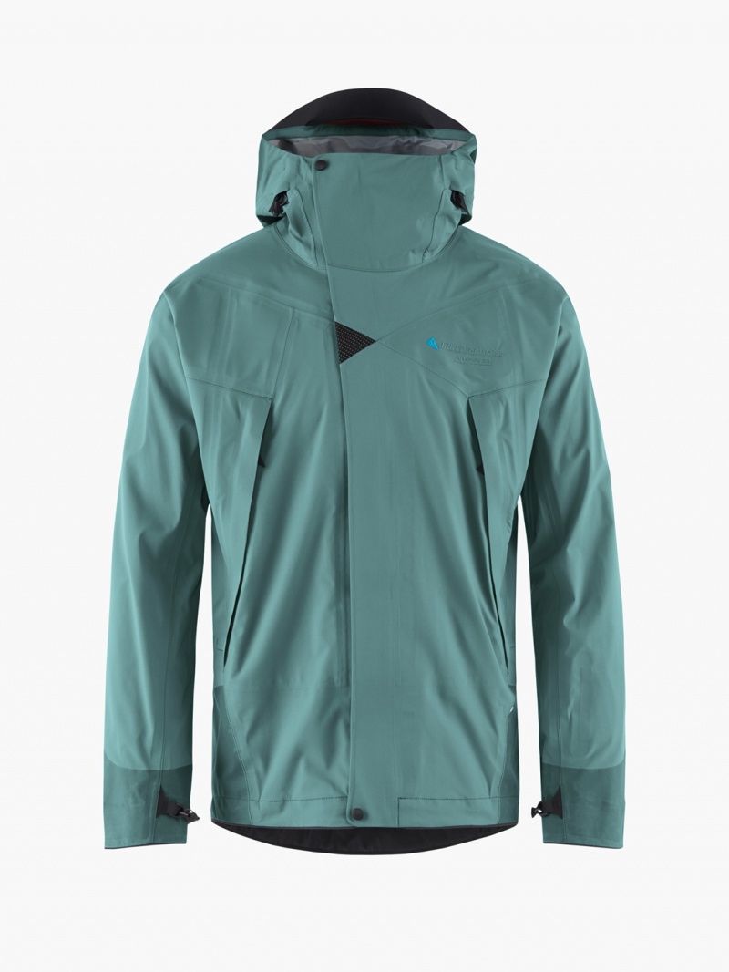 Men Klättermusen Allgrön 2.0 Waterproof Jackets Green | 13765QXYK