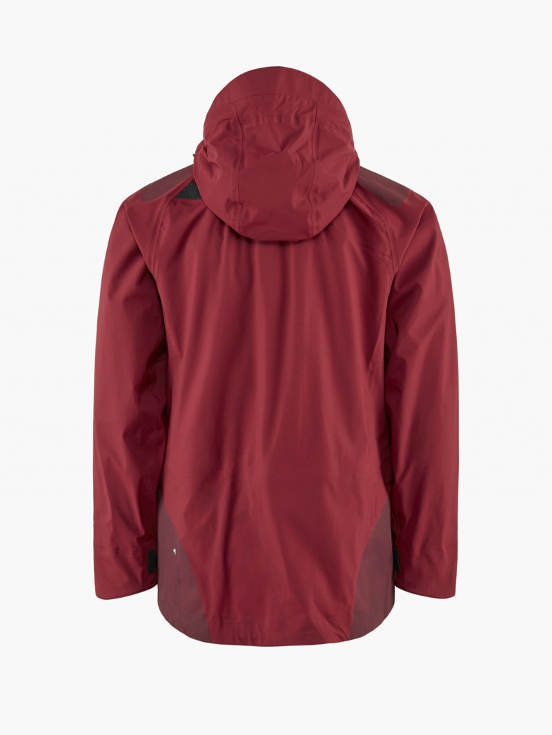 Men Klättermusen Allsvinn Waterproof Jackets Red | 14829QARP