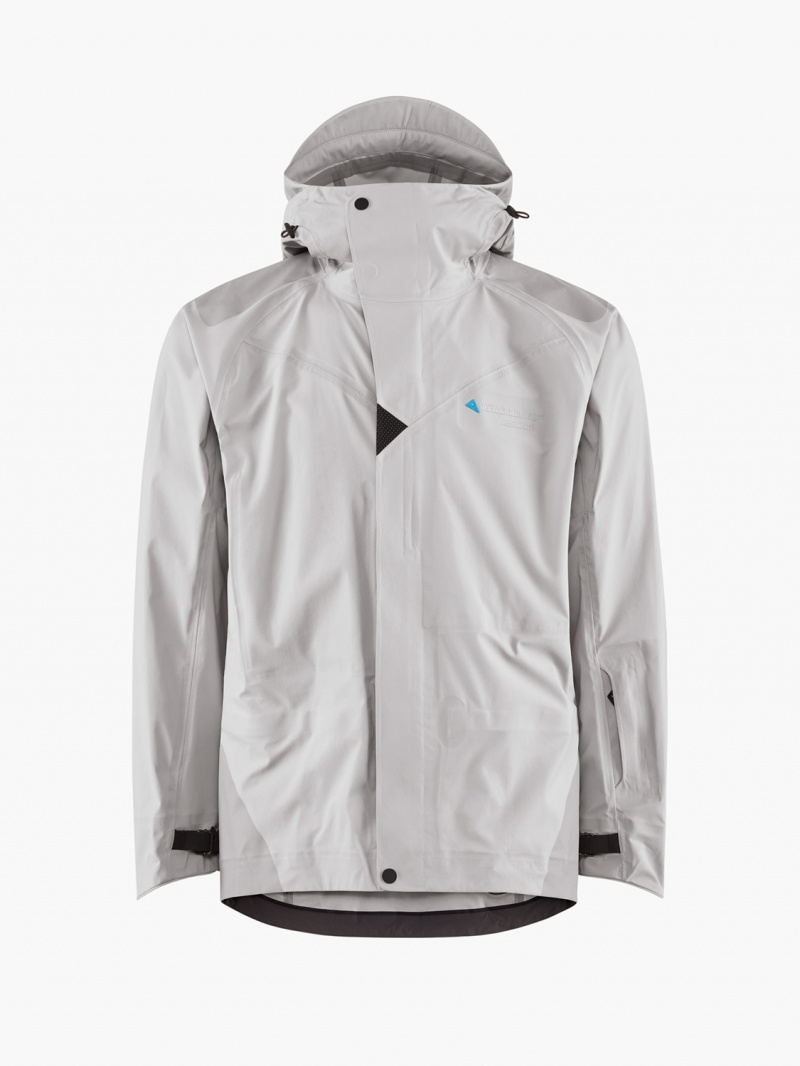 Men Klättermusen Allsvinn Waterproof Jackets Grey | 21950GDCK