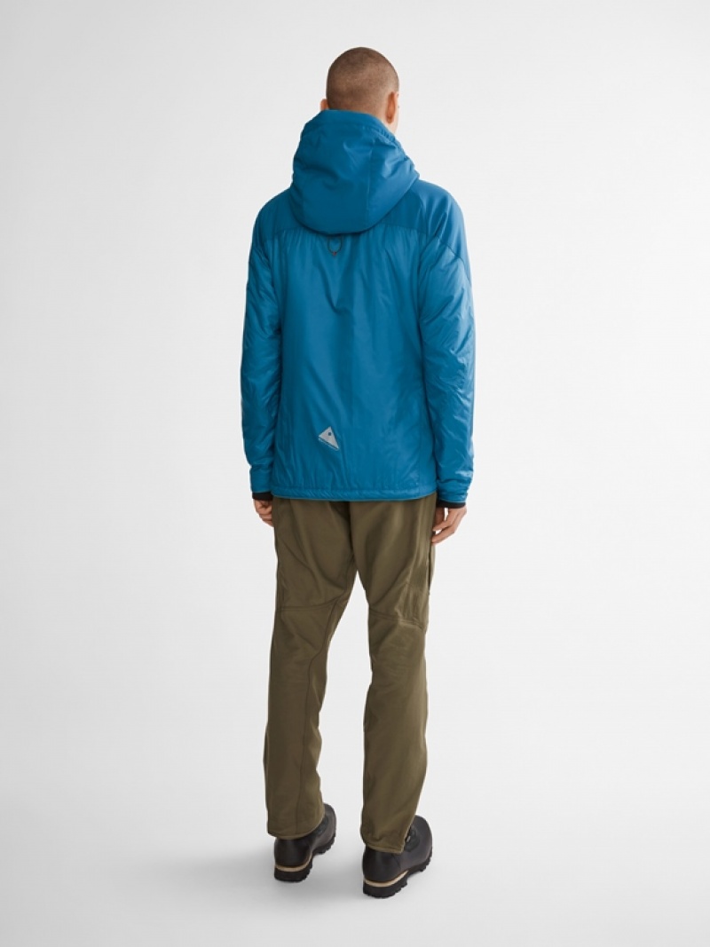 Men Klättermusen Alv Down Jackets Blue | 20871SRHJ