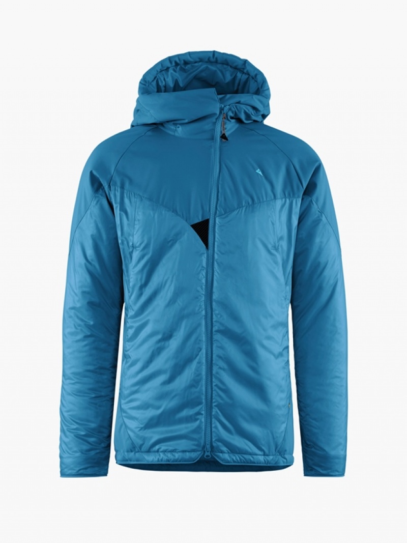 Men Klättermusen Alv Down Jackets Blue | 20871SRHJ