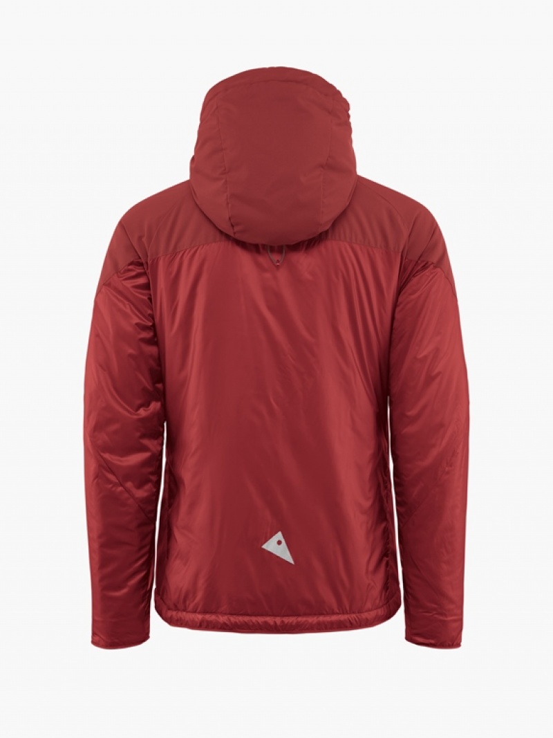 Men Klättermusen Alv Down Jackets Red | 47835RODH