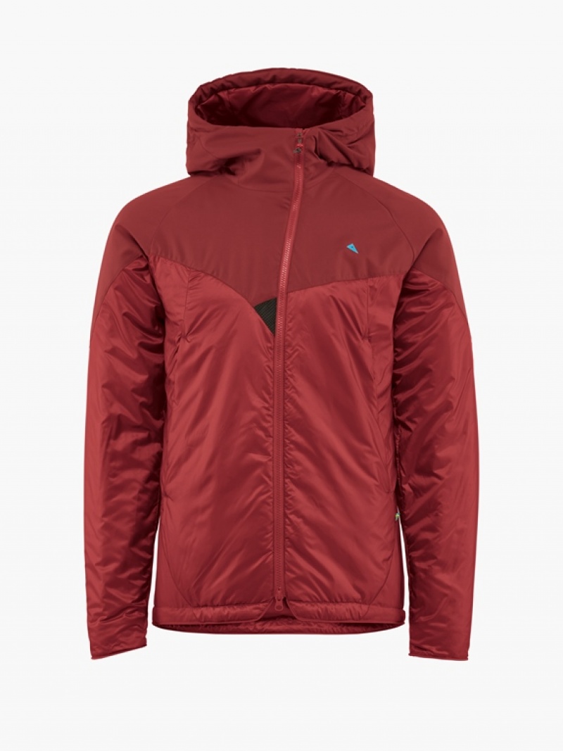 Men Klättermusen Alv Down Jackets Red | 47835RODH