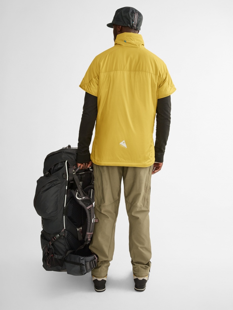 Men Klättermusen Alv Down Jackets Yellow | 01379CDJM