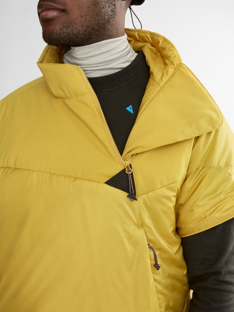 Men Klättermusen Alv Down Jackets Yellow | 01379CDJM