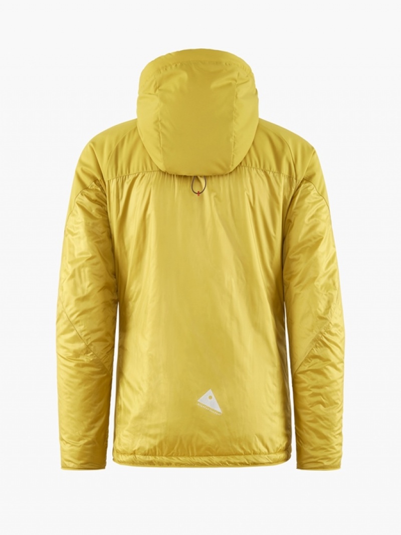 Men Klättermusen Alv Down Jackets Yellow | 06143MPUH