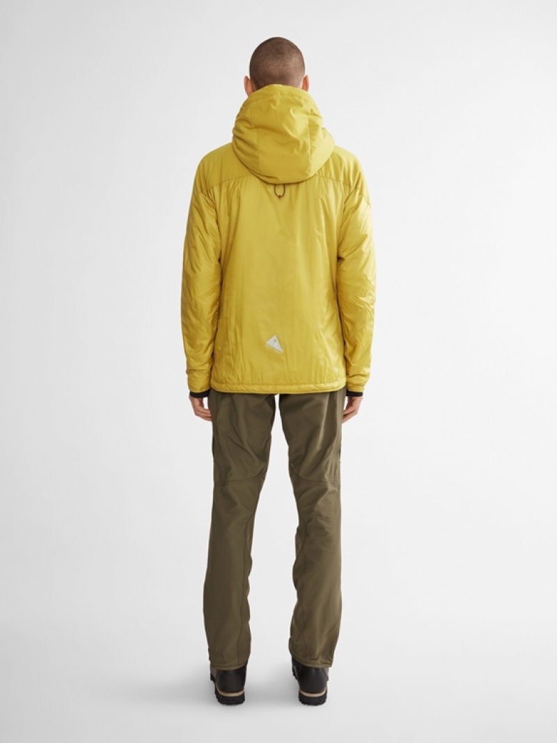 Men Klättermusen Alv Down Jackets Yellow | 06143MPUH