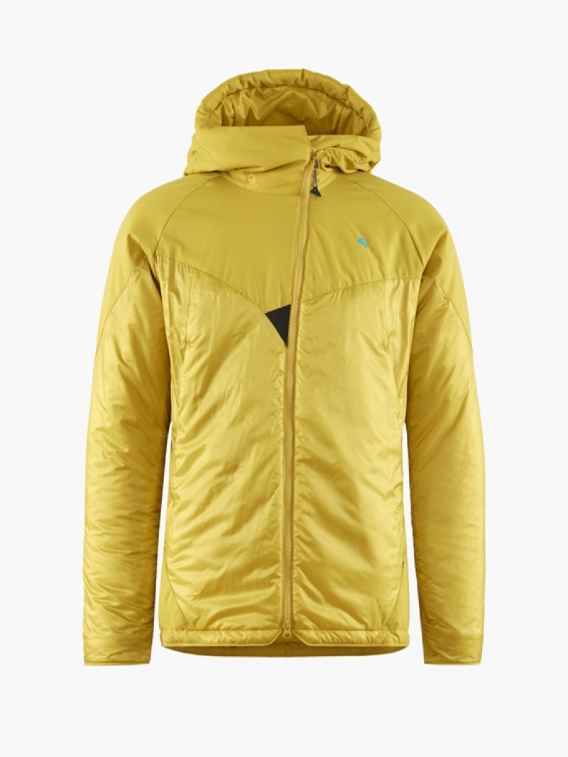 Men Klättermusen Alv Down Jackets Yellow | 06143MPUH