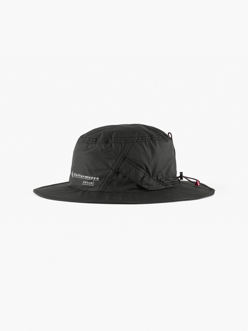 Men Klättermusen Ansur Hats Black | 38495HWPF