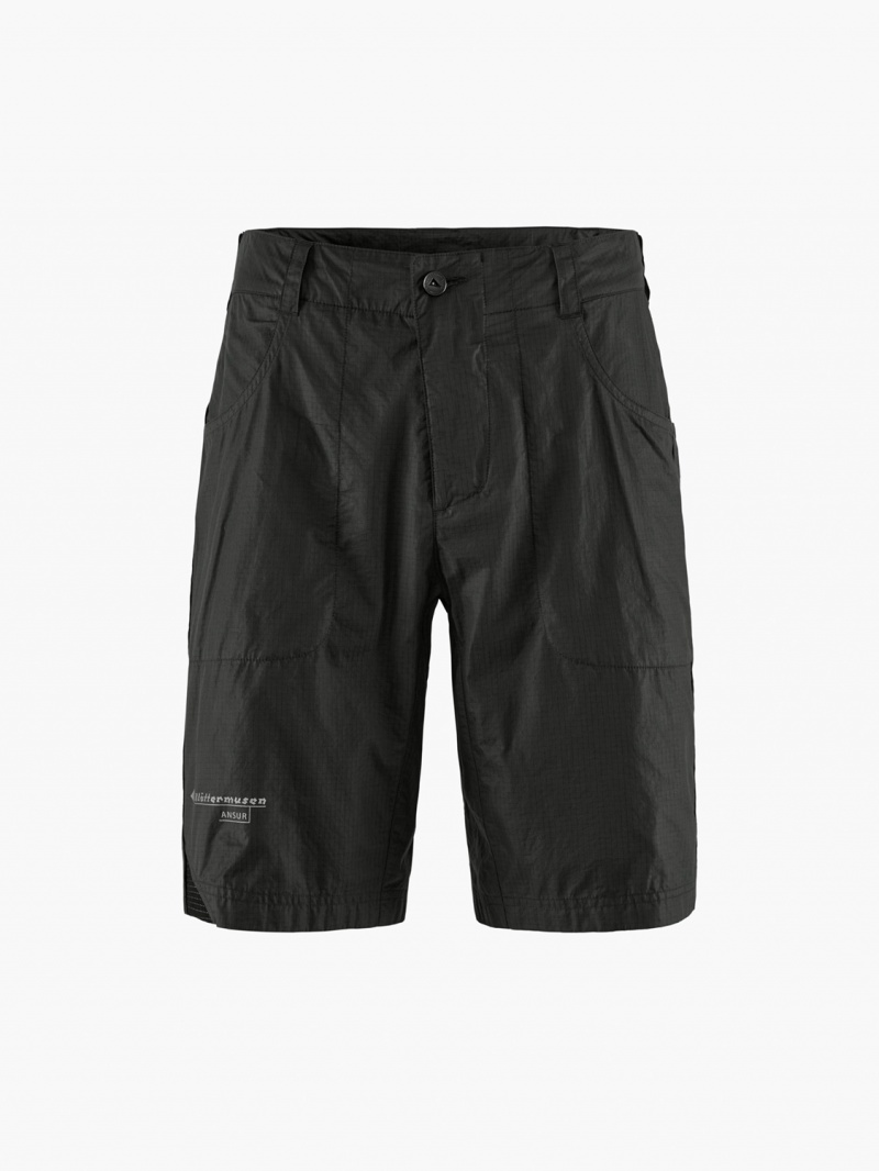 Men Klättermusen Ansur Shorts Black | 81234GTEJ