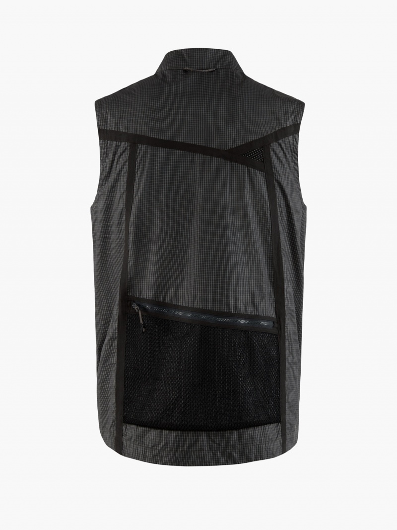 Men Klättermusen Ansur Vest Black | 73621EDOF