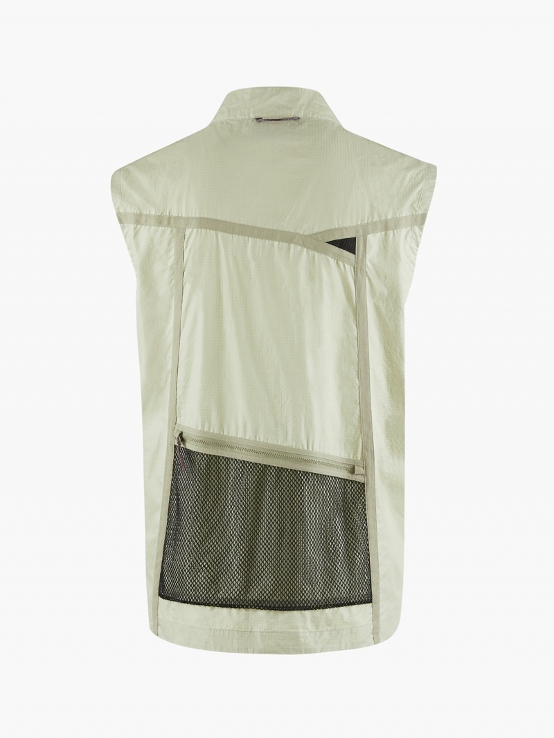 Men Klättermusen Ansur Vest Green Silver | 20841WYGC