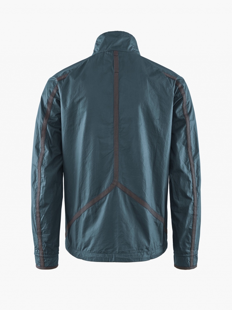 Men Klättermusen Ansur Wind Jacket Blue | 36740DGAI