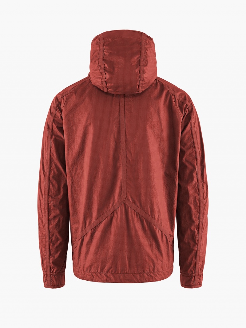 Men Klättermusen Ansur Wind Jacket Red | 04256ZAOY