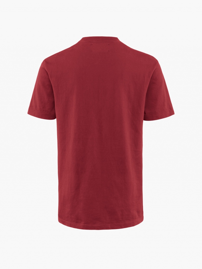 Men Klättermusen Ask SS Tee T-Shirt Red | 31268SVFB