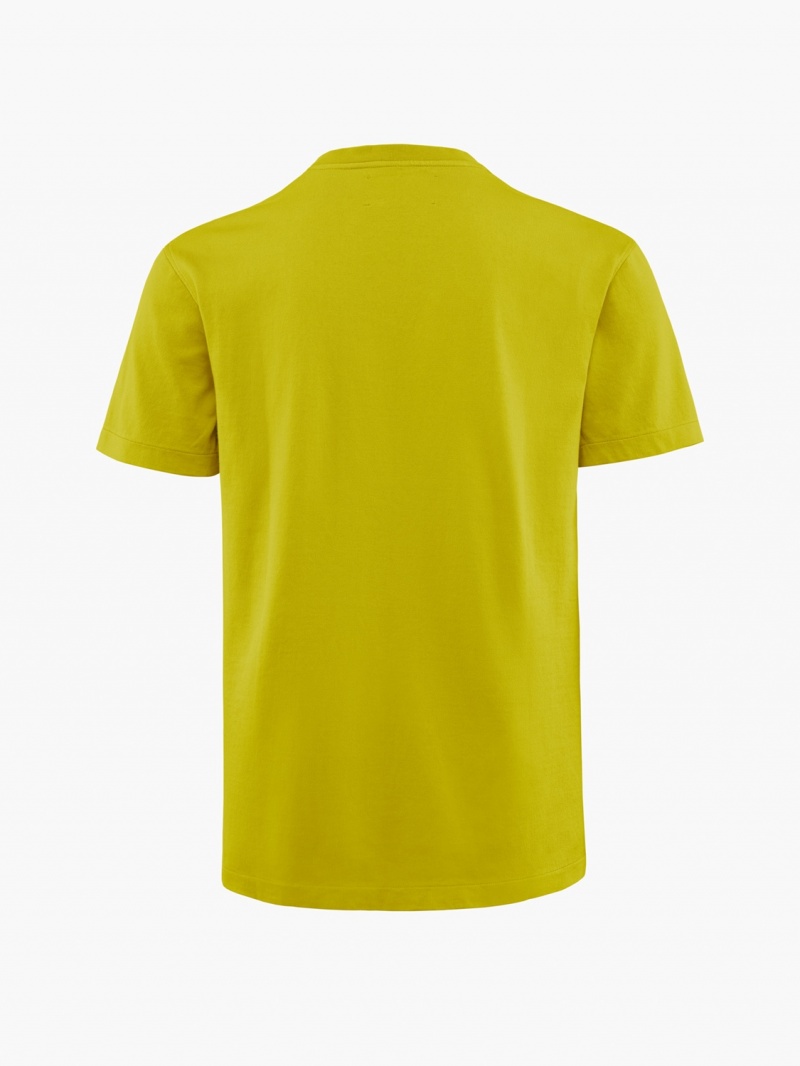 Men Klättermusen Ask SS Tee T-Shirt Yellow | 14608UECF