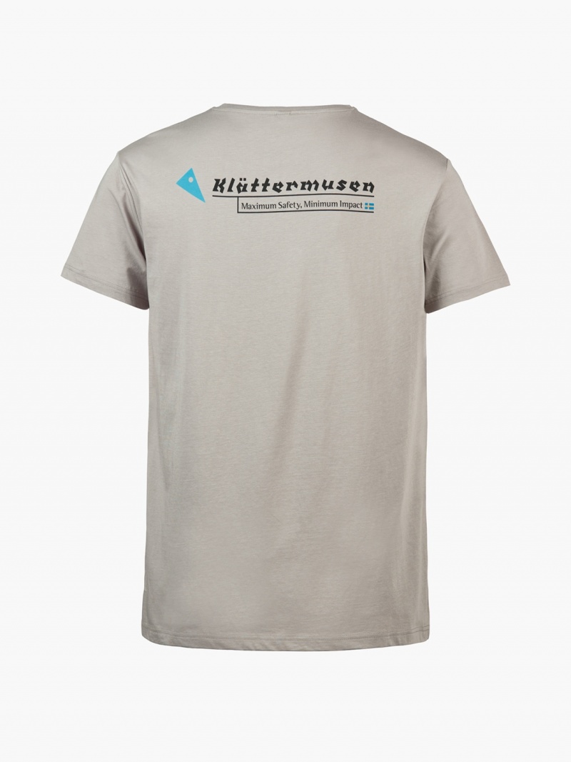 Men Klättermusen Association T-Shirt Grey | 25063BKGW