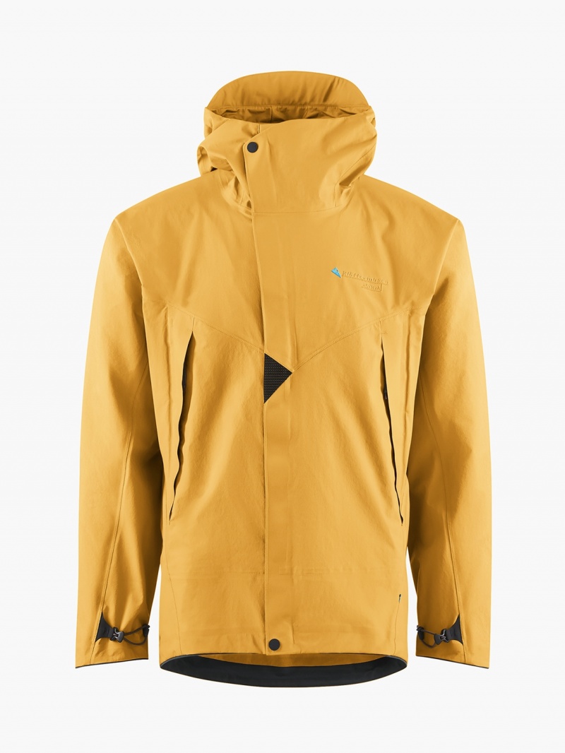 Men Klättermusen Asynja Waterproof Jackets Gold | 85943XDHY