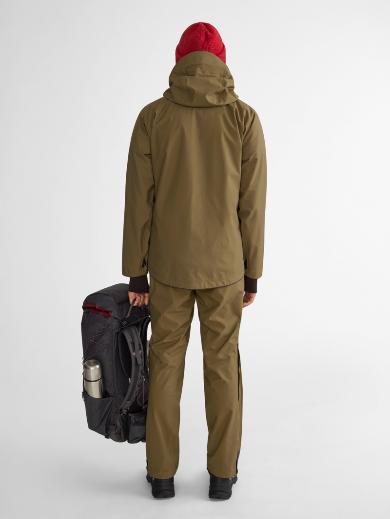 Men Klättermusen Asynja Waterproof Jackets Olive | 08692WZYA