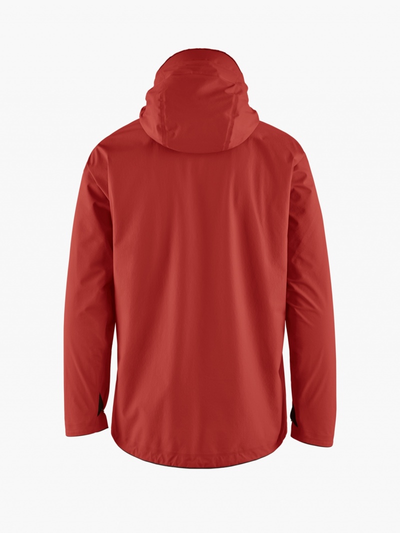 Men Klättermusen Asynja Waterproof Jackets Red | 84259AWMK