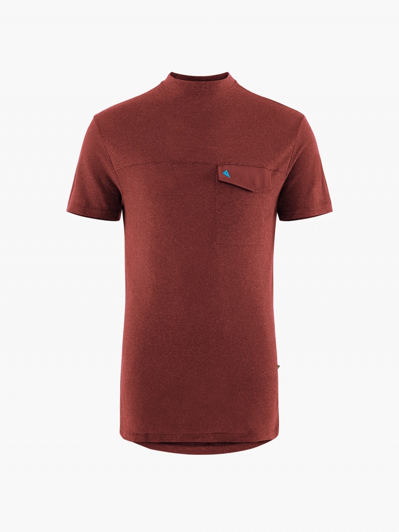 Men Klättermusen Aurvandil SS Tee M's T-Shirt Red | 54237TYGX