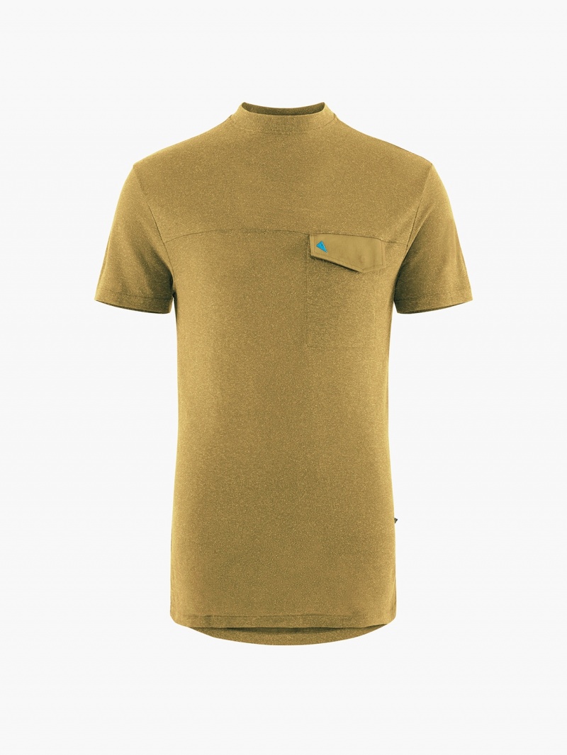 Men Klättermusen Aurvandil SS Tee M's T-Shirt Gold | 94172DPRT