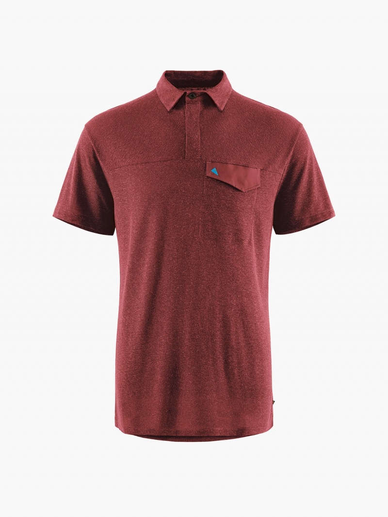 Men Klättermusen Aurvandil T-Shirt Red | 81520PNQB