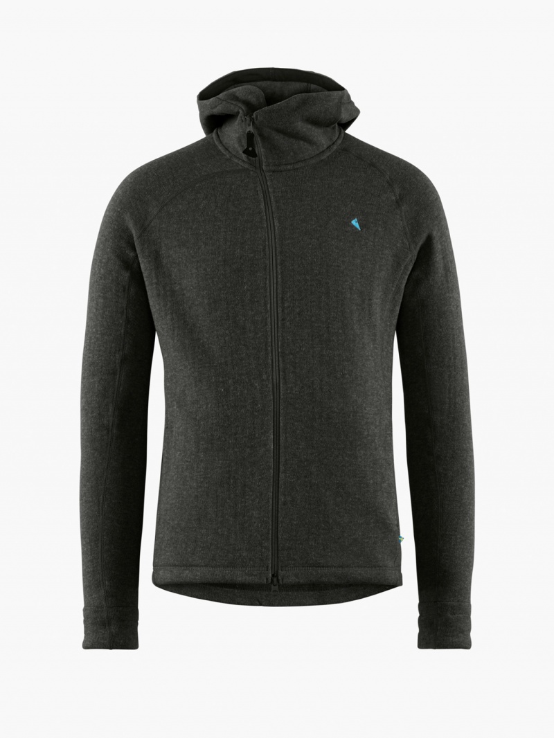 Men Klättermusen Balder Hoodie Midlayer Black | 30957IPCQ