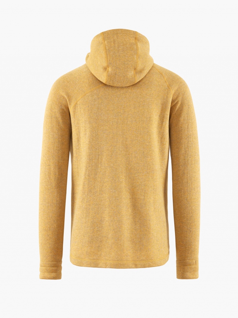 Men Klättermusen Balder Hoodie Midlayer Yellow | 50917IZJM