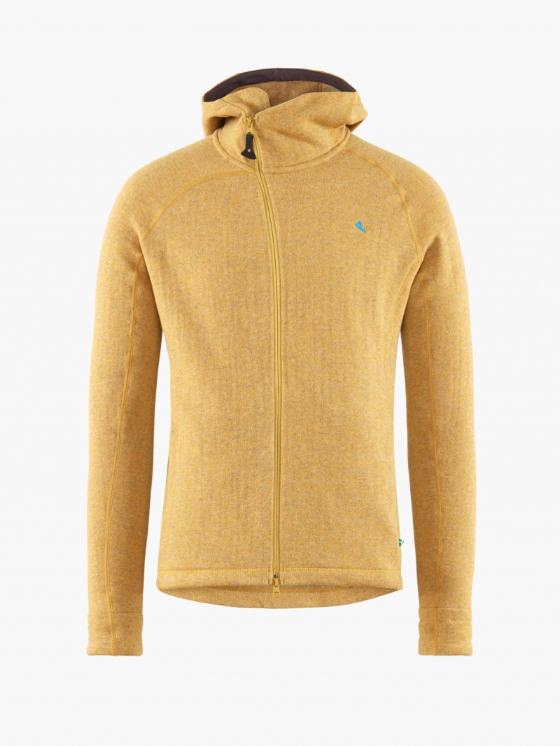 Men Klättermusen Balder Hoodie Midlayer Yellow | 50917IZJM