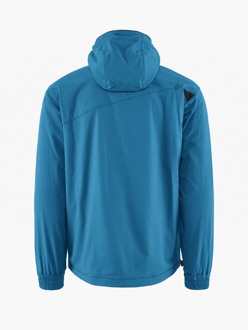 Men Klättermusen Bestla Wind Jacket Blue | 78320TYKG