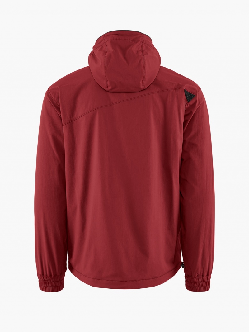 Men Klättermusen Bestla Wind Jacket Red | 95760RFZO