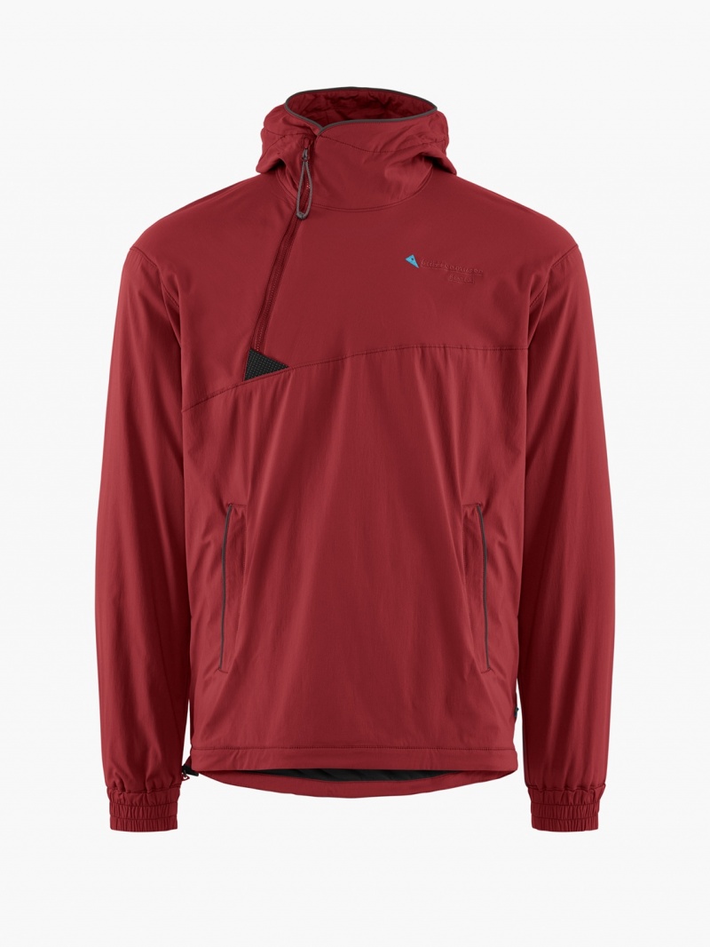 Men Klättermusen Bestla Wind Jacket Red | 95760RFZO