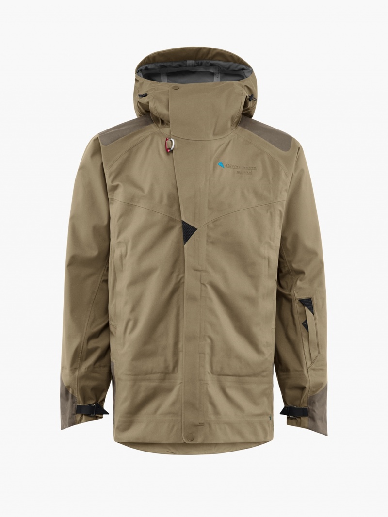 Men Klättermusen Brage 2.0 Waterproof Jackets Dark Khaki | 05182WRTE