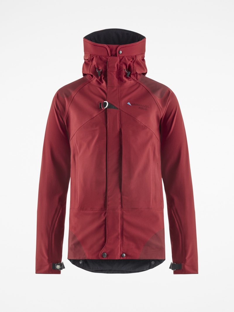 Men Klättermusen Brede 2.0 Waterproof Jackets Red | 37086UFIL