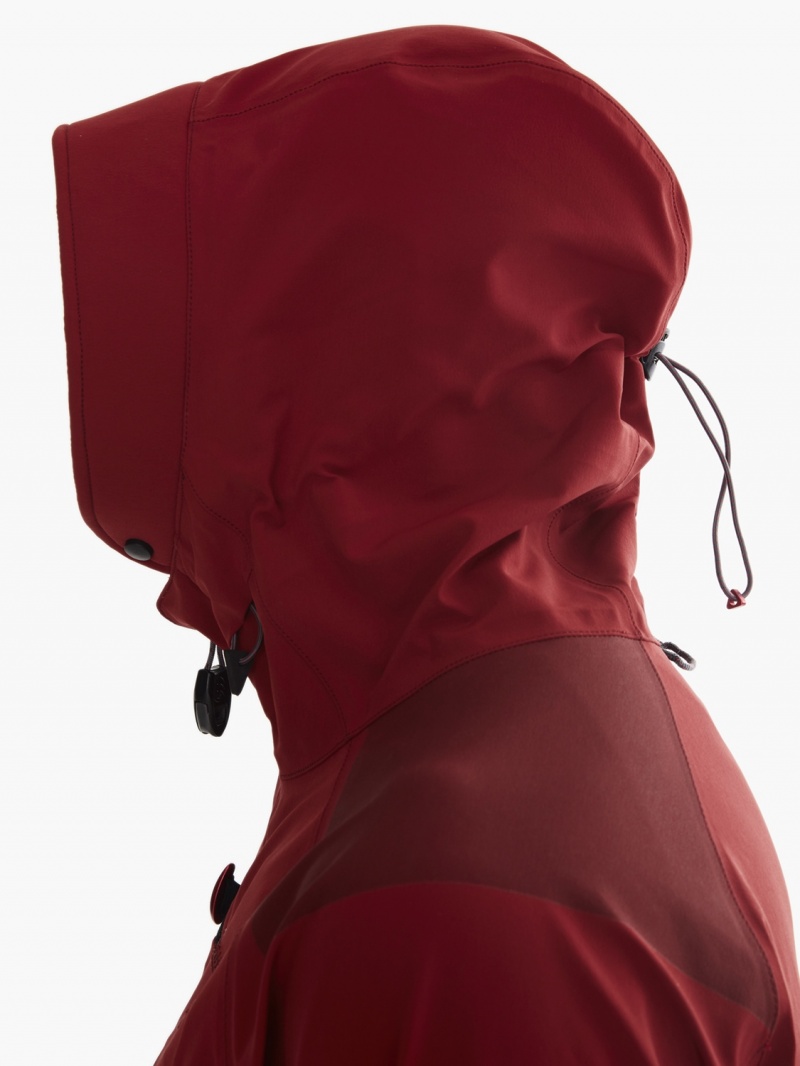 Men Klättermusen Brede 2.0 Waterproof Jackets Red | 37086UFIL