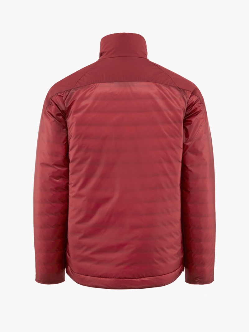 Men Klättermusen Brokk Down Jackets Red | 89123EGID