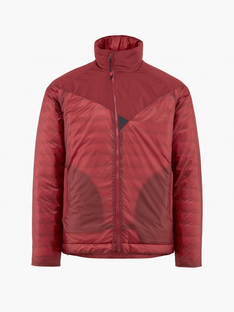 Men Klättermusen Brokk Down Jackets Red | 89123EGID