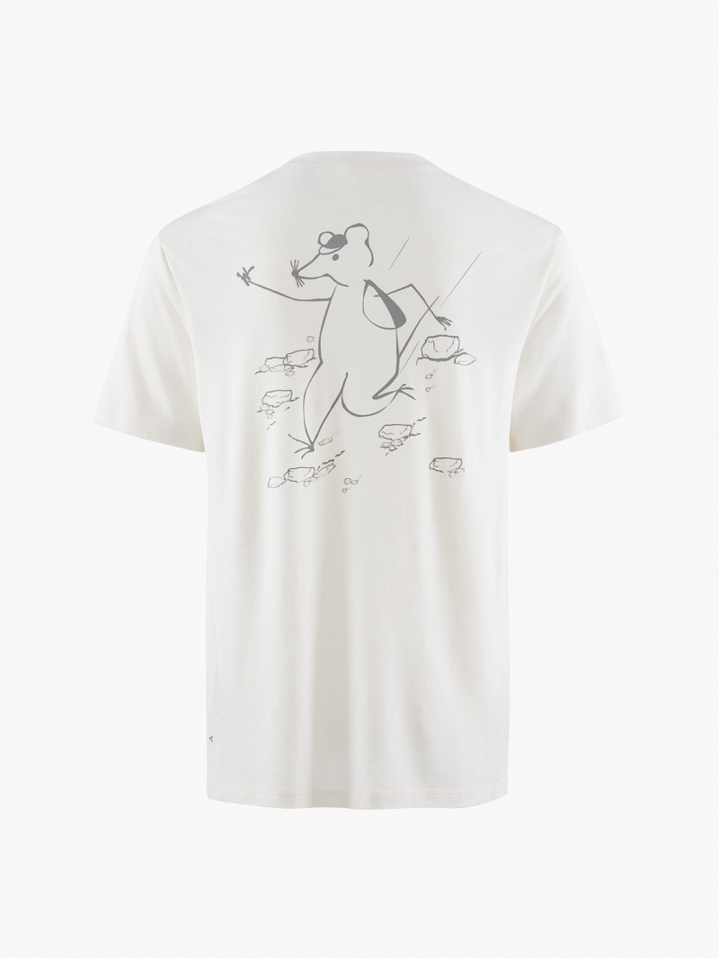 Men Klättermusen Dagr T-Shirt White | 51269IAVY