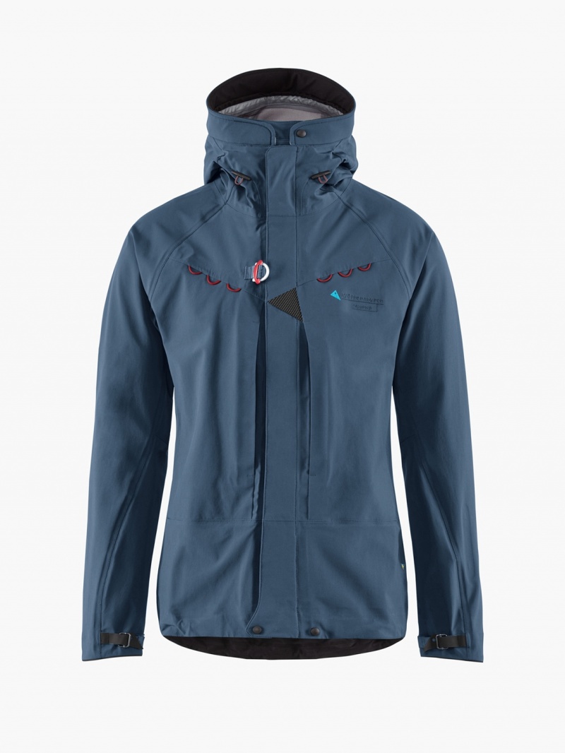 Men Klättermusen Draupner Waterproof Jackets Blue | 24867UQID