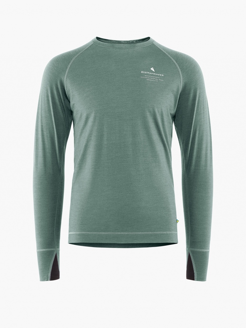 Men Klättermusen Fafne Baselayer Green | 95638UJMX