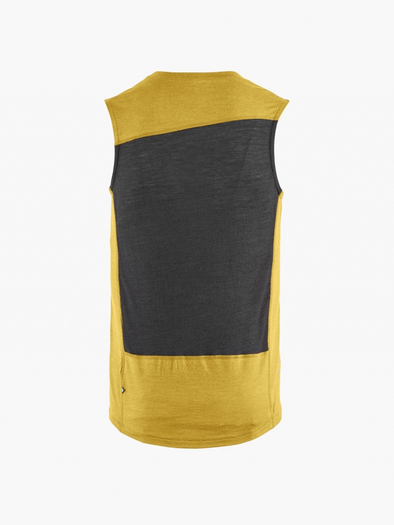 Men Klättermusen Fafne Baselayer Yellow | 84302AMLO