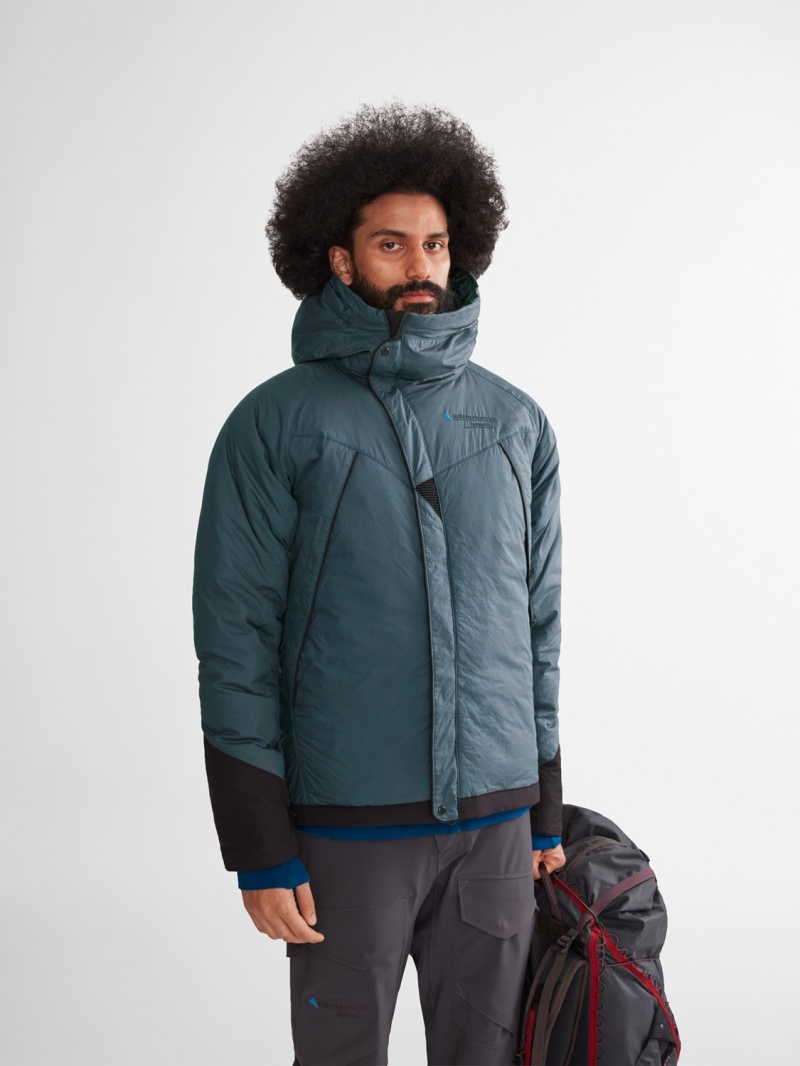 Men Klättermusen Farbaute Down Jackets Blue | 67208JHCF