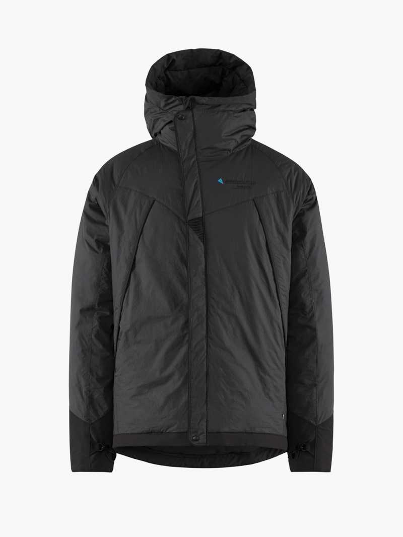 Men Klättermusen Farbaute Down Jackets Black | 75864EONX