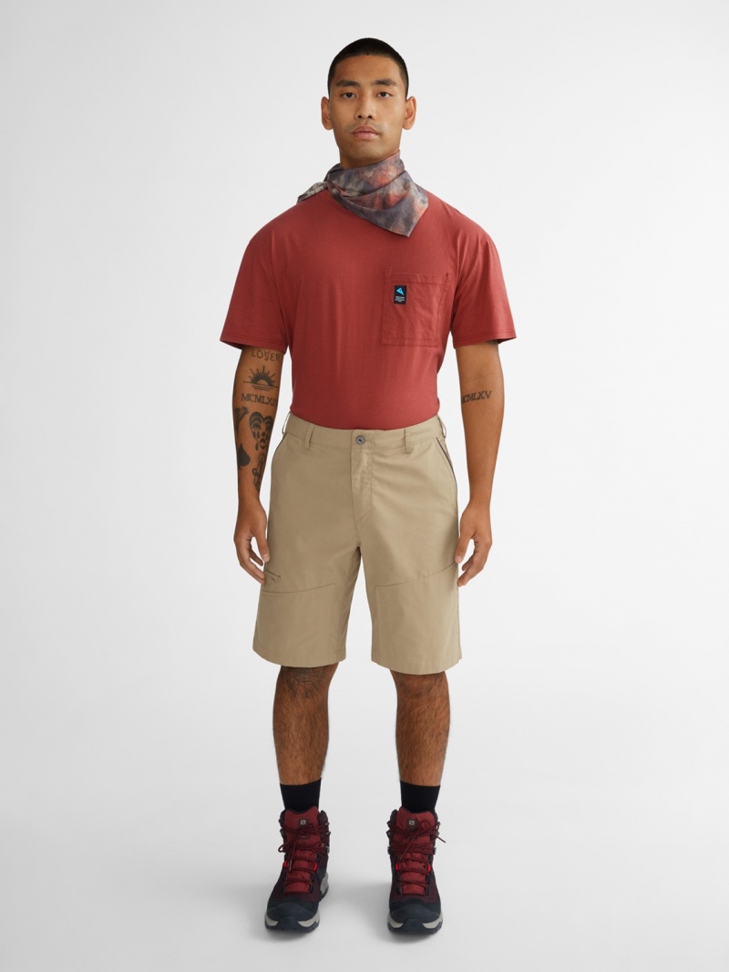 Men Klättermusen Grimm Shorts Red | 53809HIRP