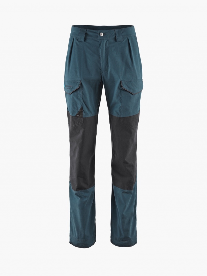 Men Klättermusen Grimner Pants Blue Black | 28463LIME