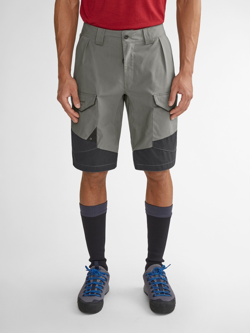 Men Klättermusen Grimner Shorts Grey Black | 47289XIAV