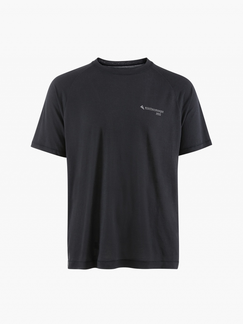 Men Klättermusen Groa T-Shirt Black | 53618VPNW