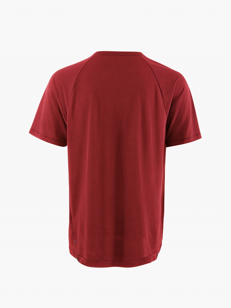 Men Klättermusen Groa T-Shirt Red | 37209XHOR